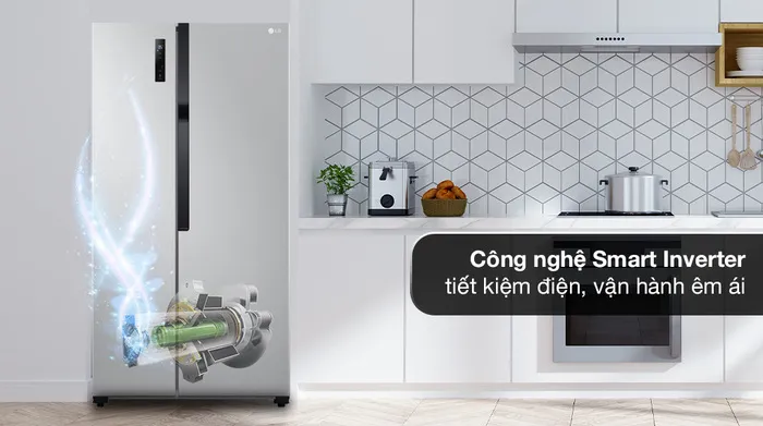 Công nghệ tiết kiệm điện Tủ Lạnh LG Inverter 519 Lít Side by Side GR-B256JD